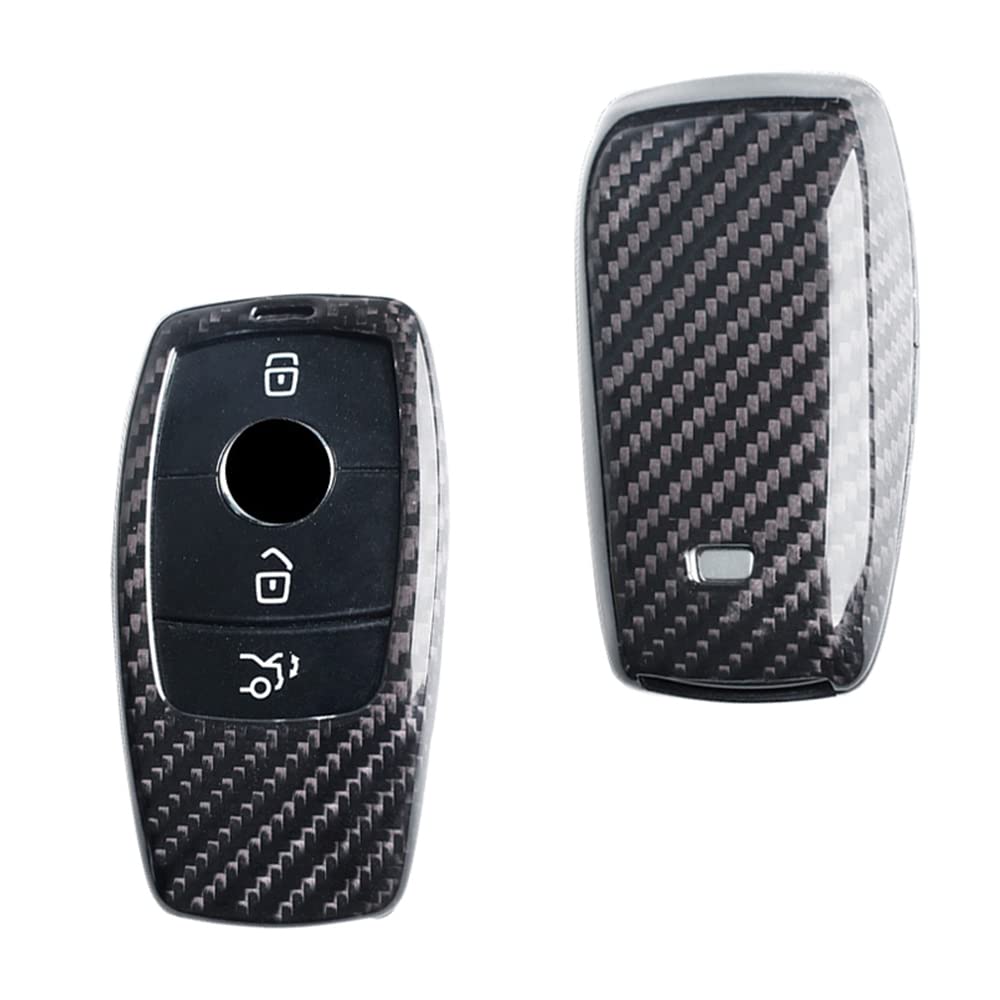 ontto Kohlefaser Autoschlüssel Hülle Cover Passt für Mercede A C E S G Klasse CLA GLA GLE GLC GLK AMG W177 W211 2017-2021 Schlüsselanhänger Schutzhülle Schlüsselcover Schutzhülle 3/4 Tasten-Schwarz ontto Kohlefaser Autoschlüssel Hülle Cover Passt für Mercede A C E S G Klasse CLA GLA GLE GLC GLK AMG W177 W211 2017-2021 Schlüsselanhänger Schutzhülle Schlüsselcover Schutzhülle 3/4 Tasten-Schwarz von ontto