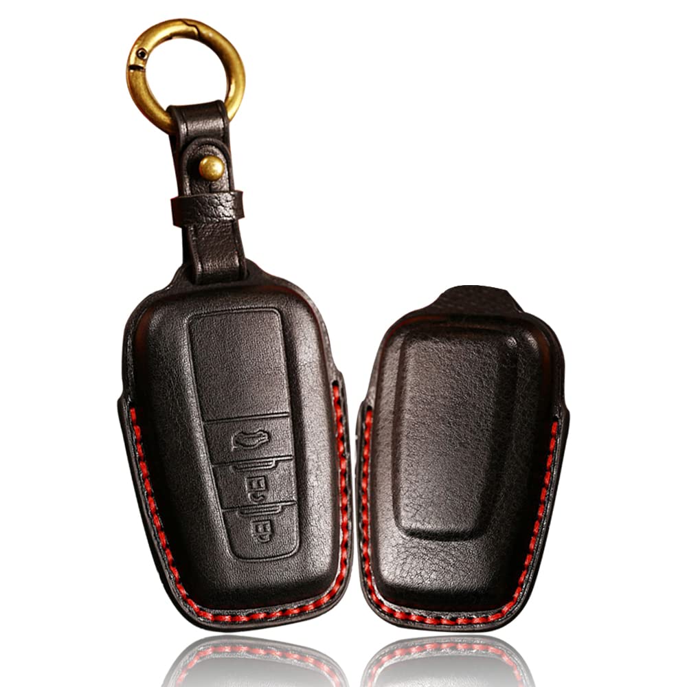 ontto Leder Autoschlüssel Hülle Cover Passt für Toyota CHR C-HR Prado Camry Avalon Prius Corolla RAV4 Avalon Autofernbedienung Schlüsselanhänger Schutzhülle Schlüsseletui Schlüsselbox -A Schwarz ontto Leder Autoschlüssel Hülle Cover Passt für Toyota CHR C-HR Prado Camry Avalon Prius Corolla RAV4 Avalon Autofernbedienung Schlüsselanhänger Schutzhülle Schlüsseletui Schlüsselbox -A Schwarz von ontto