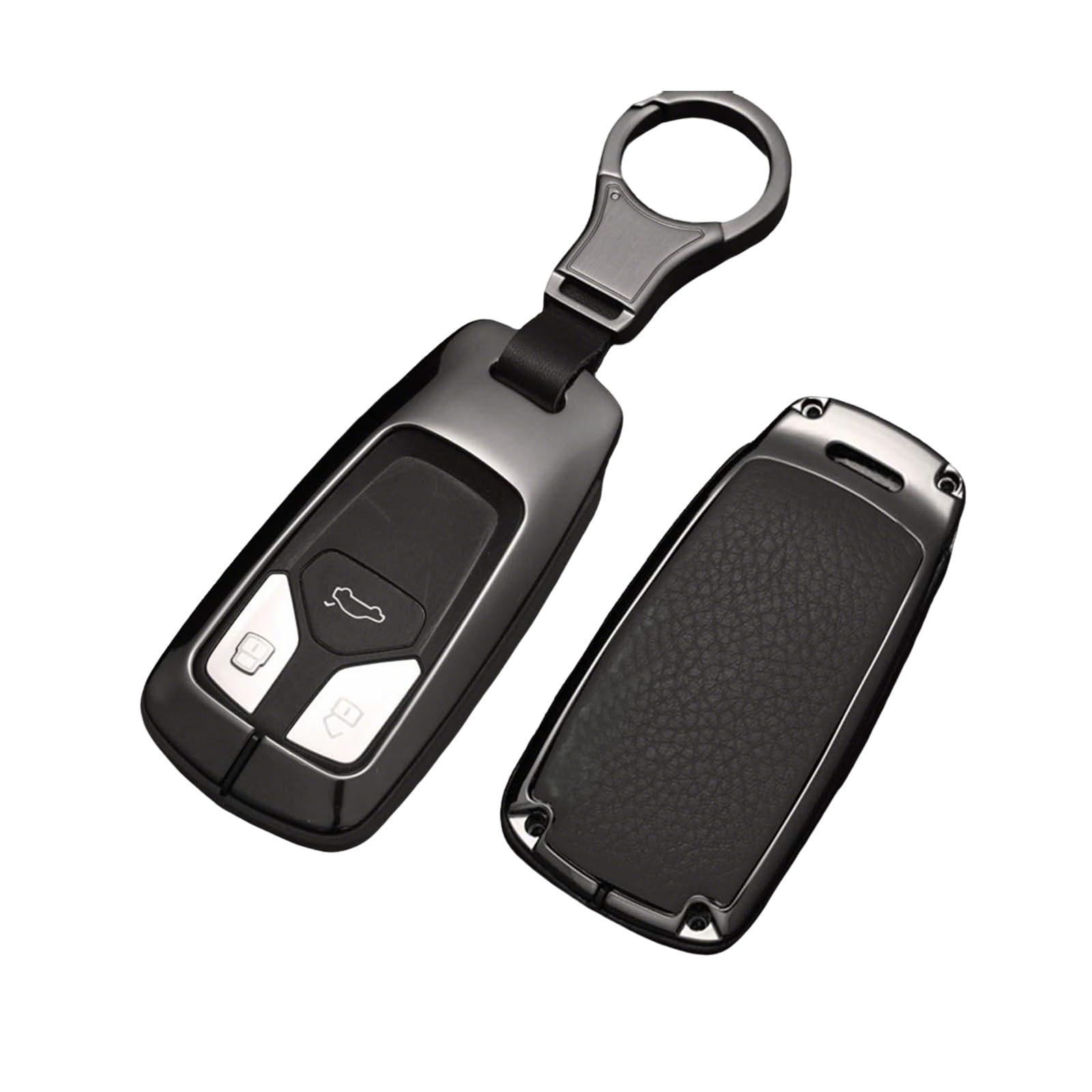 ontto 1 Stück Autoschlüssel Hülle Abdeckung Schlüssel Tasche für Audi A4L A5 A6L A7 Q5 Q7 RS S5 TT Metall Zink Legierung & Leder Schlüsselschutz Keyless mit Schlüsselanhänger 3 Tasten -Schwarz A ontto 1 Stück Autoschlüssel Hülle Abdeckung Schlüssel Tasche für Audi A4L A5 A6L A7 Q5 Q7 RS S5 TT Metall Zink Legierung & Leder Schlüsselschutz Keyless mit Schlüsselanhänger 3 Tasten -Schwarz A von ontto