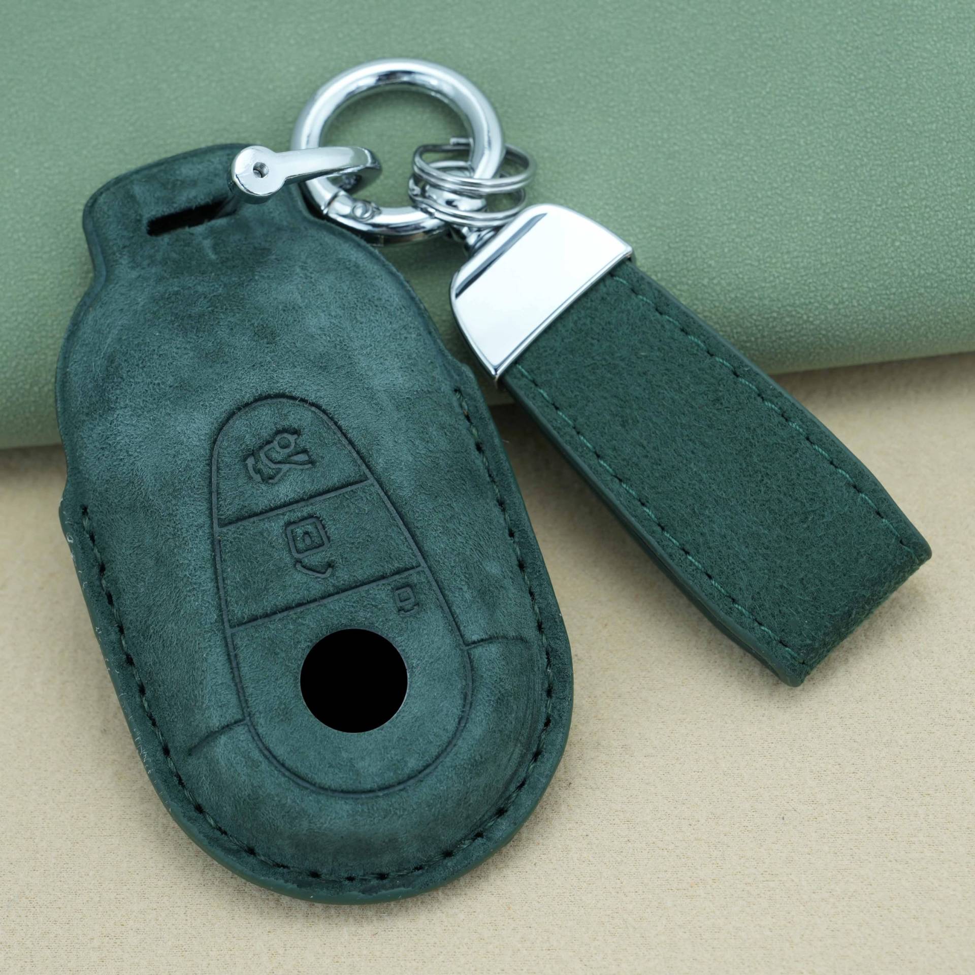 ontto Wildleder Autoschlüssel Hülle Schlüsselhhülle Passt für Mercedes Benz W206 W223 S350 C260 S400 S450 S500 C S Klasse EQS AMG Schutzhülle Schlüsselanhänger Schlüssel Etui Cover Zubehör-A Grün ontto Wildleder Autoschlüssel Hülle Schlüsselhhülle Passt für Mercedes Benz W206 W223 S350 C260 S400 S450 S500 C S Klasse EQS AMG Schutzhülle Schlüsselanhänger Schlüssel Etui Cover Zubehör-A Grün von ontto
