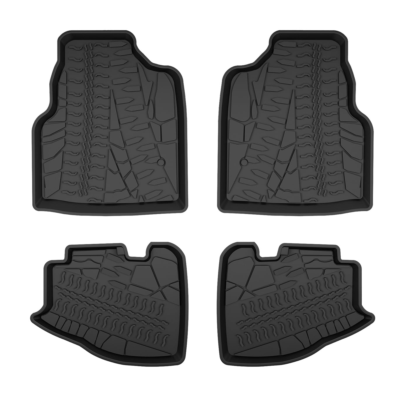 orealtrend Schwarze Fußmatten, Ersatz für Jeep Wrangler TJ 1997–2006, strapazierfähig, Allwetterschutz, vorne und hinten, individuelle Passform, robust, langlebig, geruchlos orealtrend Schwarze Fußmatten, Ersatz für Jeep Wrangler TJ 1997–2006, strapazierfähig, Allwetterschutz, vorne und hinten, individuelle Passform, robust, langlebig, geruchlos von orealtrend