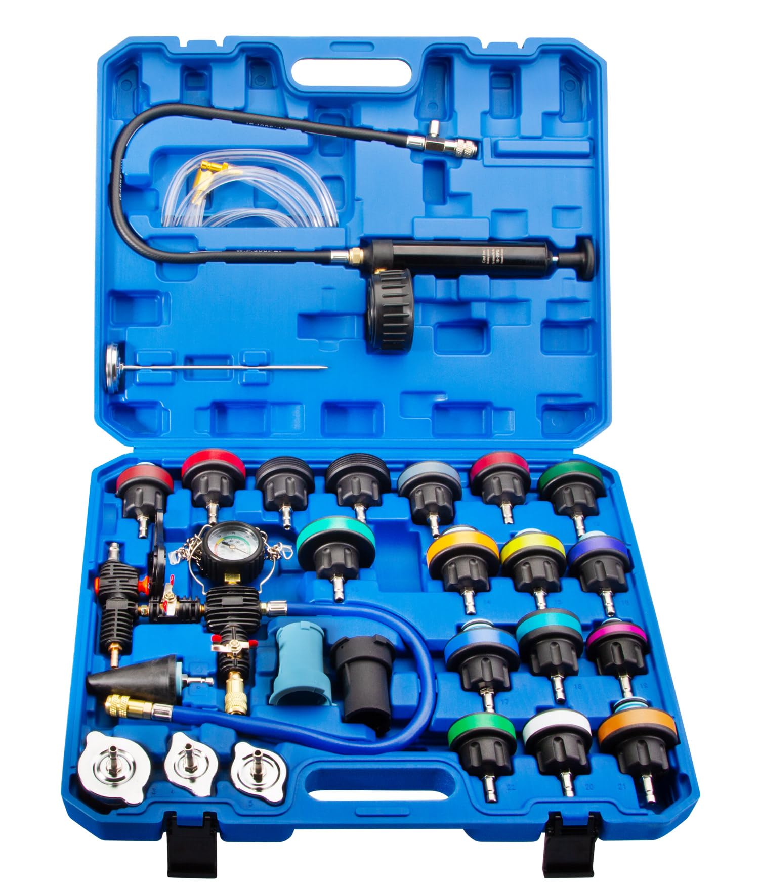 otgerlensker products 28 TLG. Kühlsystemtester Kühler Abdrückgerät Kühlsystem prüfen Drucktester otgerlensker products 28 TLG. Kühlsystemtester Kühler Abdrückgerät Kühlsystem prüfen Drucktester von otgerlensker products