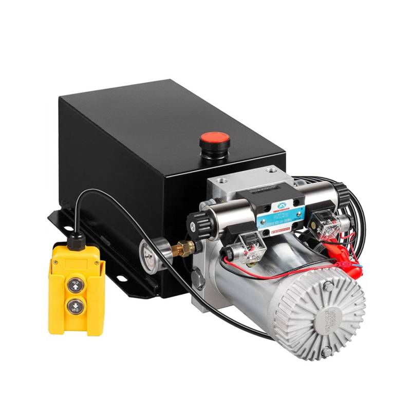 otmechl Hydraulikpumpe Hydraulikaggregat 12V 10L Hydraulikaggregat, Doppeltwirkend Hydraulikpumpe Hydraulic Power Pack, Maximal 3200psi Hand Pump Hydraulikaggregat, für Aufzüge, Gabelstapler usw. von otmechl