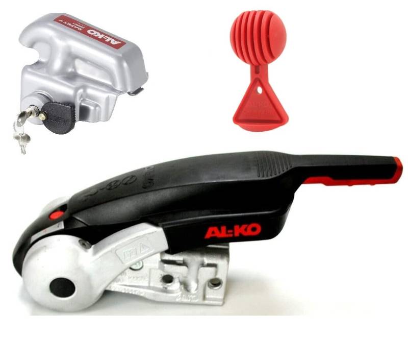 Original AL-KO AKS 3004 Antischlingerkupplung - 3 teiliges Set - Safety Dreierpack mit Alko Diebstahlsicherung Safety Compact und Alko Safety Ball - 1225155 Sicherheitskupplung Anhänger Wohnanhänger von trailer parts4u