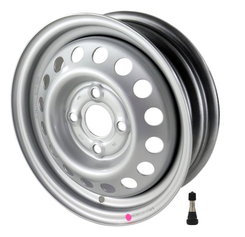 p4U Anhänger Felge Stahlfelge 4 J x 13 100x4 ET30 500KG Tragkraft ML 57 Wohnwagen (+ Snap-In-Ventil) von trailer parts4u