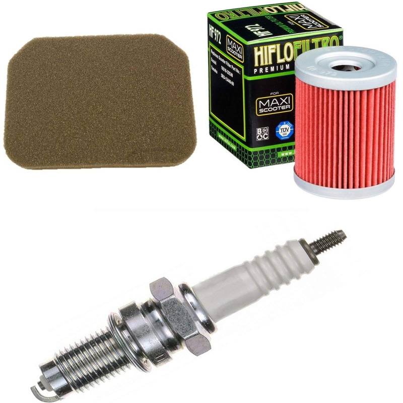 Luftfilter Ölfilter Zündkerze für AN 400 Burgman Baujahr 1999-2006 Servicekit Wartungskit von pamoto