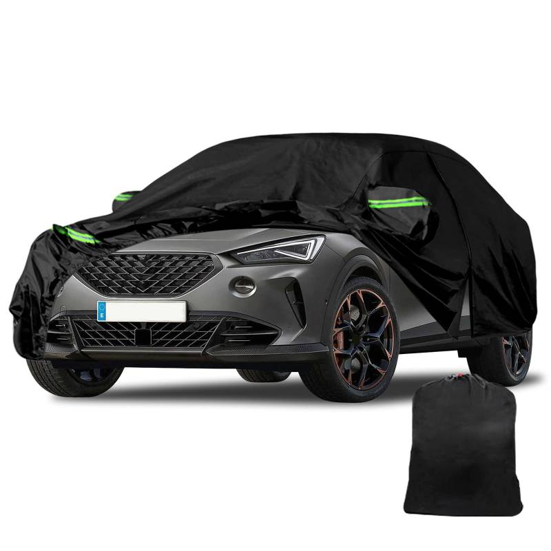 Autoabdeckung Vollgarage Kompatibel mit Cupra Formentor 2020-2024, Allwetter Heavy Auto Abdeckplane mit Reißverschluss und Winddichtem Gurt, Staubdicht Wasserdicht Autogarage Abdeckung Outdoor Winter von panthem