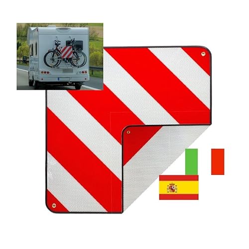 Warntafel Warnschild Spanien und Italien 2 in1 rot-weiß Alu Warnschild 50x50cm von paymali