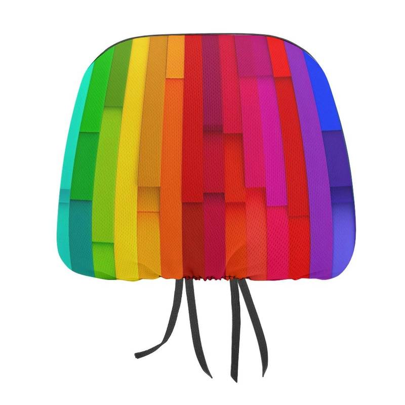 peiyeety Gay Pride Flag Universal-Kopfstützenbezug fürs Auto, Kopfstützenschutz, passend für alle Autoinnenausstattungen von peiyeety