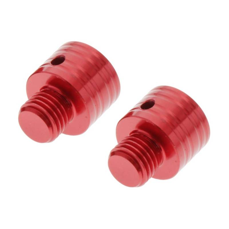 perfk 2 Stücke Spiegel Adapter Blindstopfen Schrauben 10mm Gewinde für 125 150 155 2015 2018, Rot von perfk