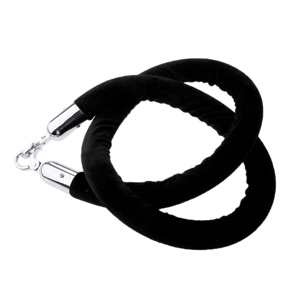 perfk Hochwertiger Samt Handlaufseil Absperrseil Handlauf Seil Absperr Abgrenzungsseil für Personenleitsystem 1,5 Meter Absperrung, Schwarz perfk Hochwertiger Samt Handlaufseil Absperrseil Handlauf Seil Absperr Abgrenzungsseil für Personenleitsystem 1,5 Meter Absperrung, Schwarz von perfk