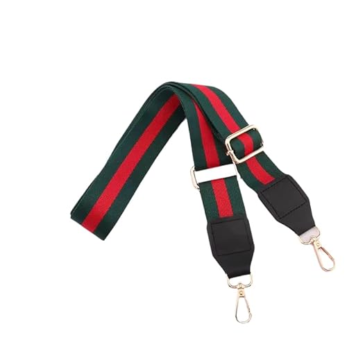 Permangallop Taschengurt, Schulterriemen für Taschen, Taschengurt Umhängegurt, taschengurt Gold, Verstellbarer Schultergurt für Damen und Herren, DIY Zubehör für Tasche (Green and red) von permangallop
