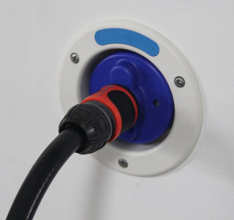 Blauer Wassertankdeckel-Adapter Wohnmobil, 3-Pin 78mm AD mit Federmechanik, Befülladapter für Gardena Anschluss Wohnwagen von pg tactical