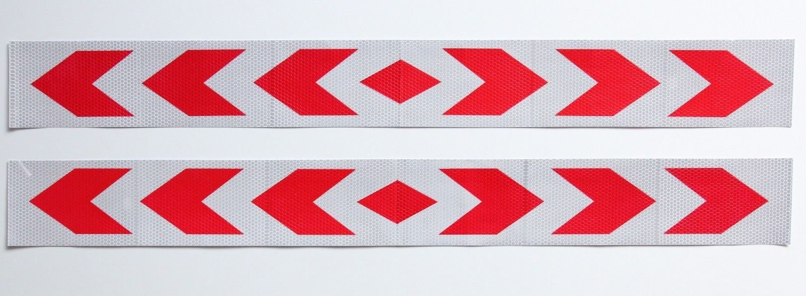 phil trade 2 XL Pfeil Warntafel rot Weiss Streifen Sticker Reflektor Aufkleber 90x10cm AN01 von phil trade
