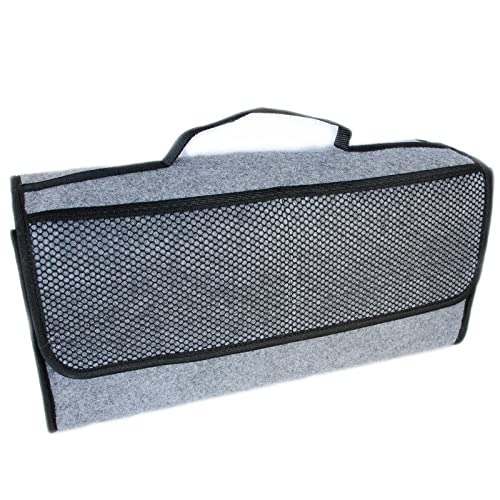 Filz Kofferraumtasche Werkzeugtasche mit Klett 48 x 15,5 x 25,5 cm NEU (Grau) von Recambo