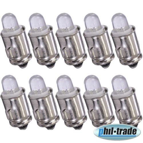 LED BA7S 12V hell Tacho Instrumenten Beleuchtung Licht Lampe Auto Weiß 10 Stück von Recambo