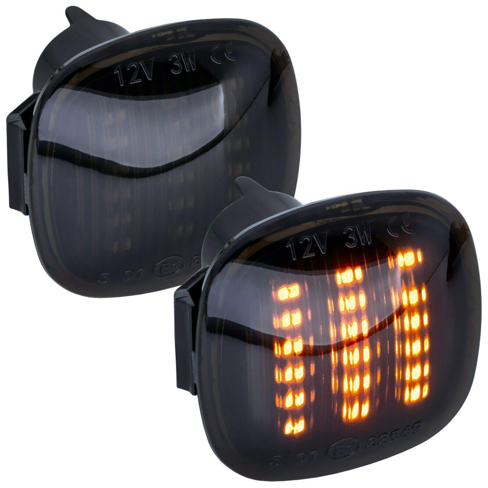 phil trade LED SEITENBLINKER schwarz kompatibel für A3 8L, A4 B5, A8 D2 | Ibiza 6K [7317-1] von phil trade