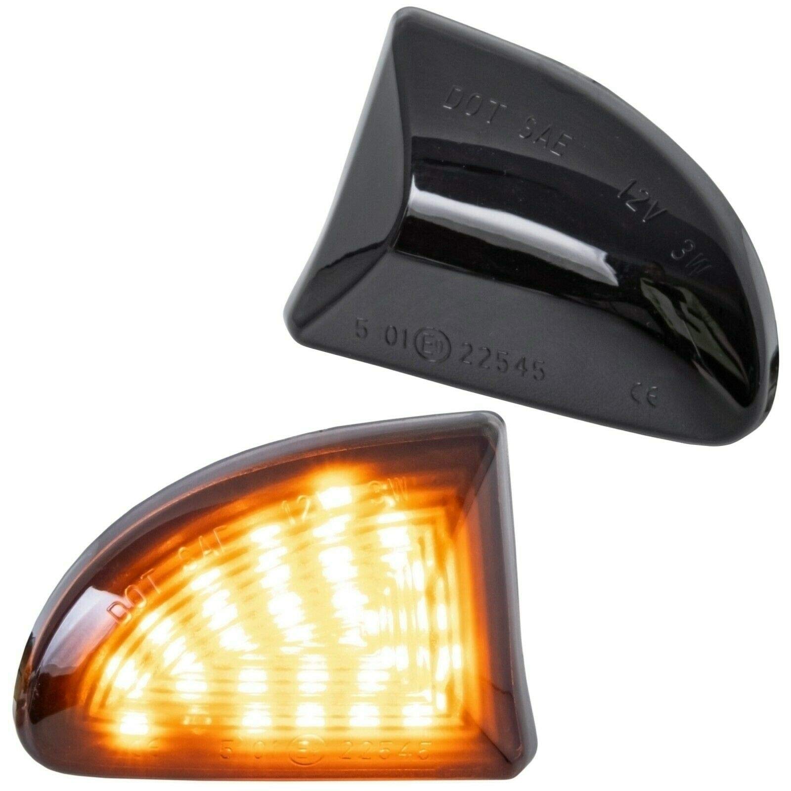 phil trade LED SEITENBLINKER schwarz kompatibel für FORTWO A451, C451 | Cabrio & Coupe | 7232-1 von phil trade