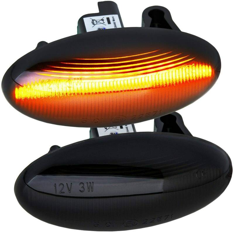 phil trade LED SEITENBLINKER schwarz kompatibel mit C1 | C2 | C3 | C4 Cactus | C5 | C6 von phil trade