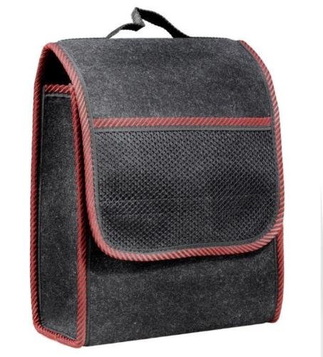 phil trade schwarz-rote Filz Kofferraum Tasche 33x26 robust rot gekettelt Werkzeugtasche Klett von Recambo