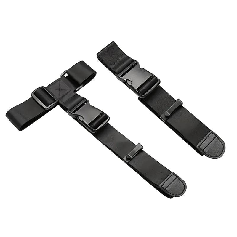 Add A Bag Gepäckgurte, Mehrzweck-Verbindungsgurte für Koffer und Taschen, 3,8 cm breit, 297 x 170 mm, Schwarz von pistro