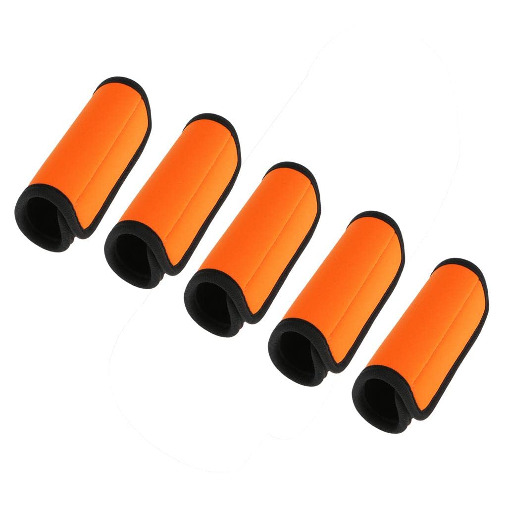 Neopren-Gepäckgriff-Identifikator, Orange, 5 x bequeme, rutschfeste Reisetaschengriffabdeckung Neopren-Gepäckgriff-Identifikator, Orange, 5 x bequeme, rutschfeste Reisetaschengriffabdeckung von pistro