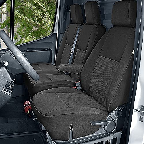 Elegante Sitzbezüge, Sitzschoner, kompatibel mit Peugeot Expert III kompatibel ab 2016, Frontbezüge, Fahrersitzbezug, Beifahrer – Doppelbankbezug von pitshop24