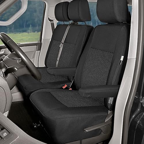 pitshop24de Front Sitzbezüge Sitzschoner Fahrersitzbezug Doppelbankbezug kompatibel mit VW T6 Transporter/Bus ab 2015 pitshop24de Front Sitzbezüge Sitzschoner Fahrersitzbezug Doppelbankbezug kompatibel mit VW T6 Transporter/Bus ab 2015 von pitshop24de