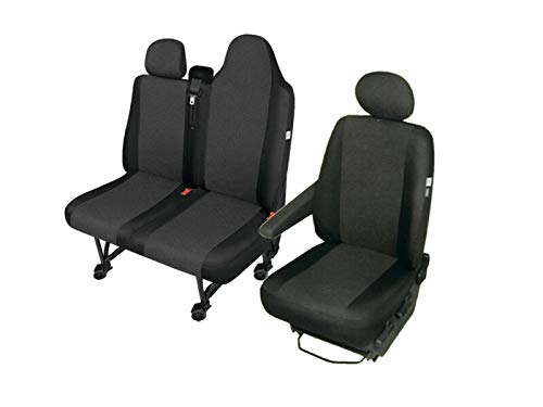 Kompatibel mit Opel Vivaro ab 2014- Sitzbezüge Sitzschoner 3 Sitze Fahrersitzbezug Doppelbank (Sitzfläche klappbar) Bitte Bilder beachten. von pitshop24