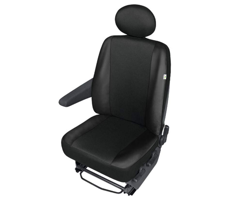 Kunstleder Fahrersitzbezug Einzelsitzbezug Sitzbezug Sitzschoner Set robuste Stoff in schwarz von pitshop24