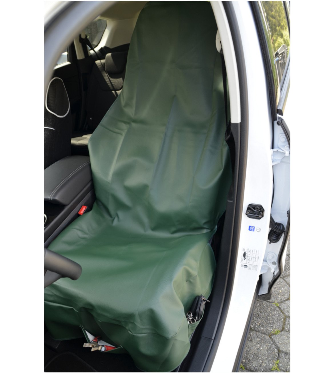 Kunstleder Sitzbezug Sitzschoner Autositzbezug Schonbezug Werkstattbezug in dunkel Grün von pitshop24