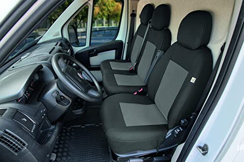 Sitzbezüge Sitzschoner Fahrersitzbezug & Beifahrersofabezug kompatibel mit FIAT Ducato IV ab 2014 Citroen Jumper II ab 2014 Peugeot Boxer III ab 2014- von pitshop24de