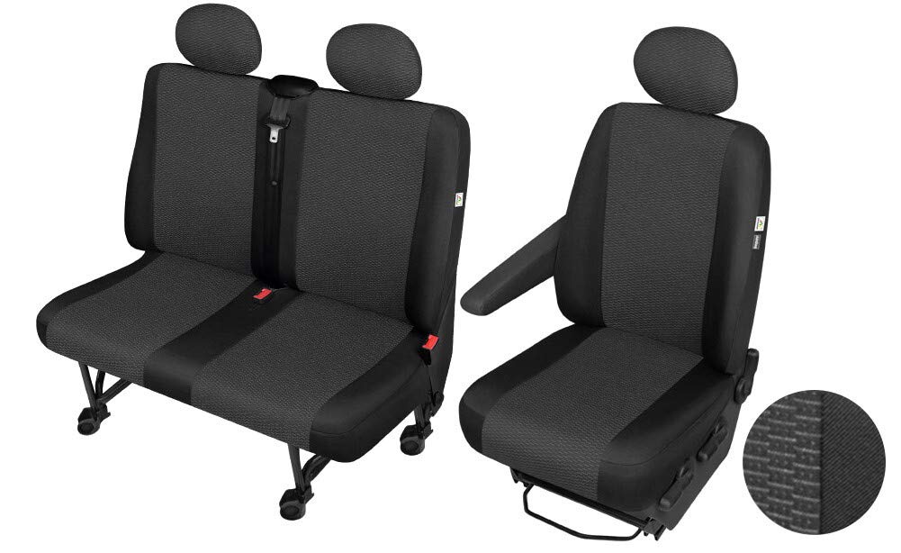 Sitzbezüge Sitzschoner Front Sitzbezüge Maßgeschneidert kompatibel mit Nissan NV300 3-Sitzer von pitshop24