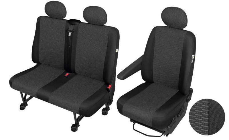 Sitzbezüge Sitzschoner Front Sitzbezüge Maßgeschneidert kompatibel mit Nissan NV300 3-Sitzer von pitshop24