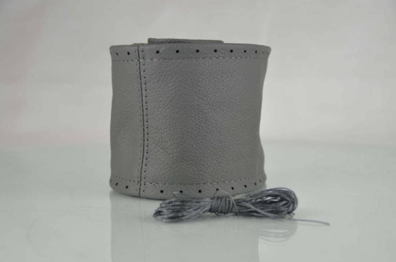 pitshop24 Lenkradschoner Lenkradbezug Lenkradhülle Leder Größe Ø S 35-36 cm in GRAU von pitshop24de