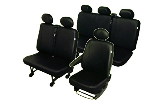 6-Sitzer Kunstleder Sitzbezüge Sitzschoner SET Fahrersitz Doppelbank Dreierbank von pitshop24de