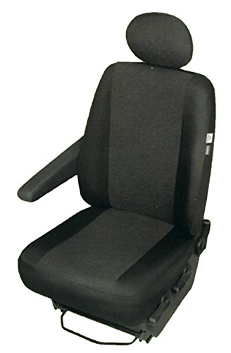 pitshop24de Fahrersitzbezug Beifahrersitz Einzelsitzbezug Sitzbezug Set Stoff Schwarz von pitshop24de