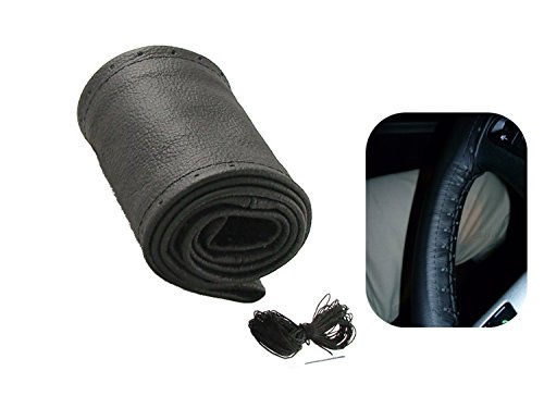 pitshop24de Lenkradhülle Lenkrad Bezug schwarz M 37-38 cm echt Leder pitshop24de Lenkradhülle Lenkrad Bezug schwarz M 37-38 cm echt Leder von pitshop24de
