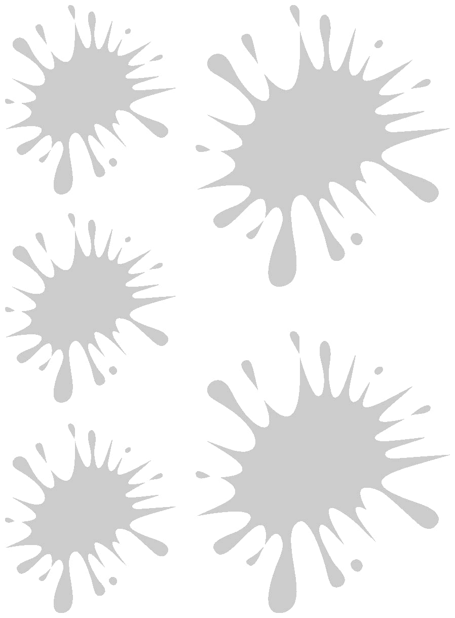 Samunshi® Farbklecks Aufkleber Klecks Sticker 5er Set 2x8x9cm,3x5x6cm Silber Samunshi® Farbklecks Aufkleber Klecks Sticker 5er Set 2x8x9cm,3x5x6cm Silber von Samunshi