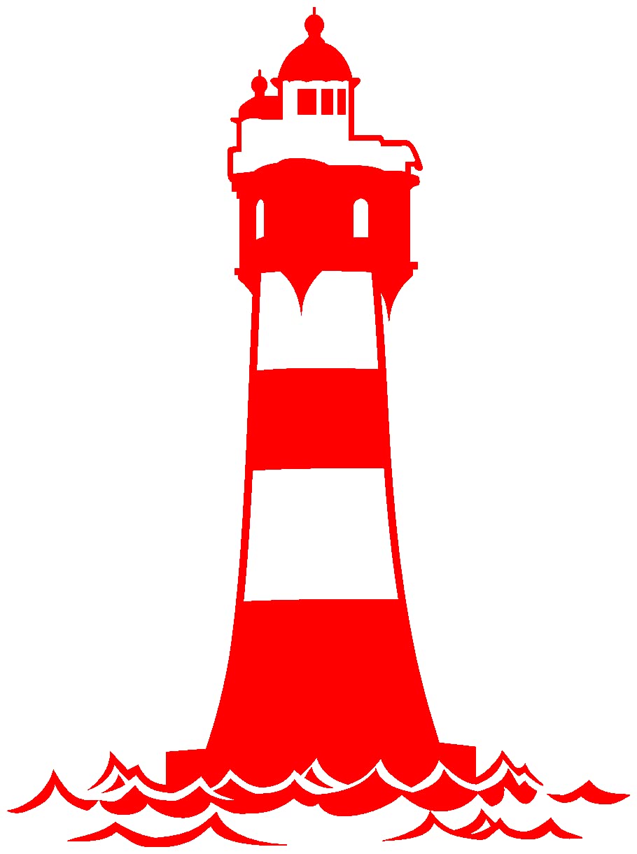 Samunshi® Aufkleber Leuchtturm 'Roter Sand' Autoaufkleber 22 x 30cm hellrot von Samunshi