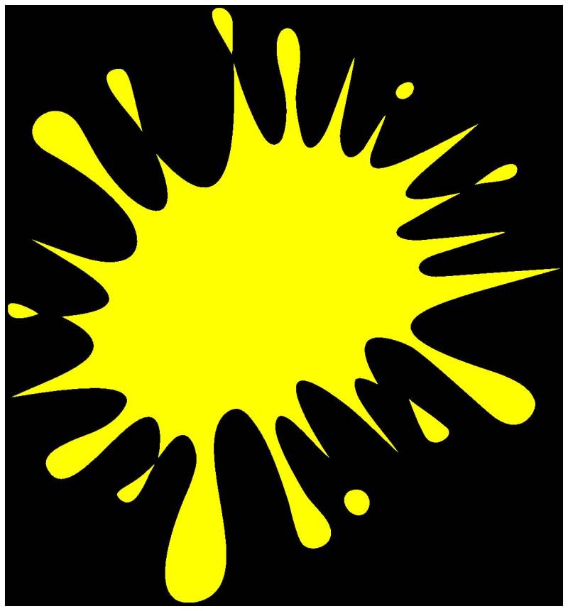 Samunshi® Farbkleckse Aufkleber Klecks Sticker in 6 Größen und 25 Farben (28x30cm gelb) von Samunshi
