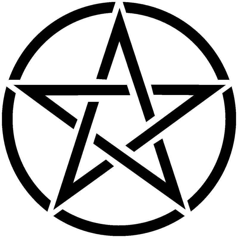 Samunshi® Pentagramm Aufkleber Pentagrammaufkleber in 9 Größen und 25 Farben (10x10cm schwarz) von Samunshi