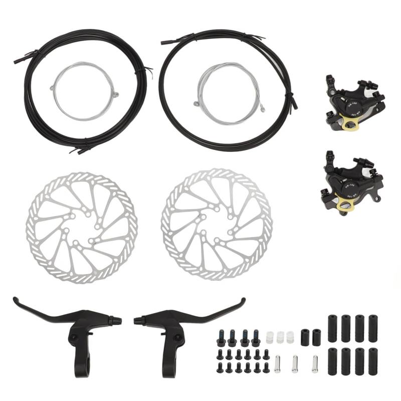 Bike -Scheibenbrems -Kit Aluminiumlegierung Starke Bremskraft Glätte Reaktionsbetrieb Komplettes Bremssystem Upgrade für Mountainbikes Roadbikes von plplaaoo
