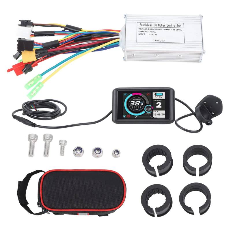 Elektrombike -Konvertierungskit 17A Drei -Modus -Controller UKC1 Panel Controller Beutel Lithium Batterie Nachrüstkit für Elektrofahrräder und Roller Abs Aluminiumlegierung Metall von plplaaoo