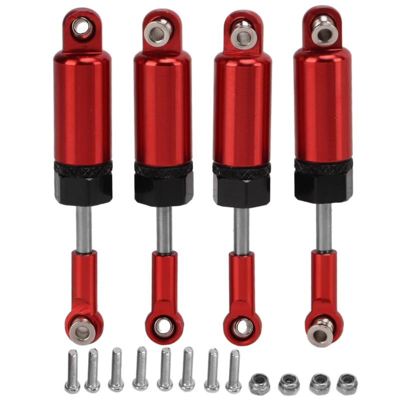Metall einstellbare Stoßdämpfer Hochwertige Aluminiumlegierung RC -Dämpferschocks für MN 1/16 Fernbedienungsauto -Modell -Upgrade -Teile 4pcs Set (Rot) von plplaaoo