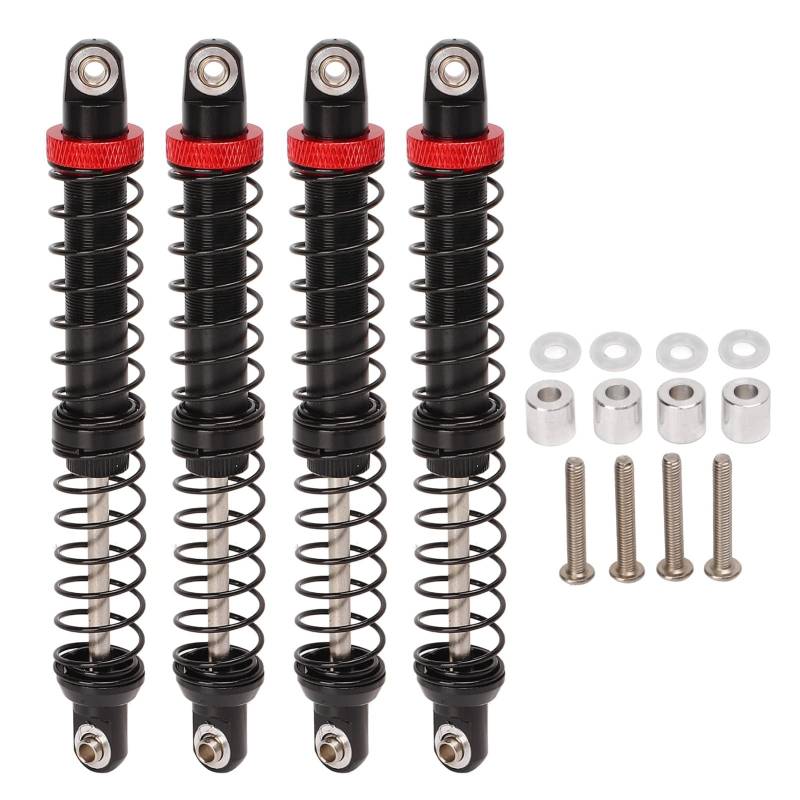 RC -Stoßdämpfer Universal CNC bearbeitete Aluminiumlegierung Hochfester RC -Federdämpfer für 1/10 RC Crawler -Fahrzeuge Schwarze 4pcs (120 mm) von plplaaoo