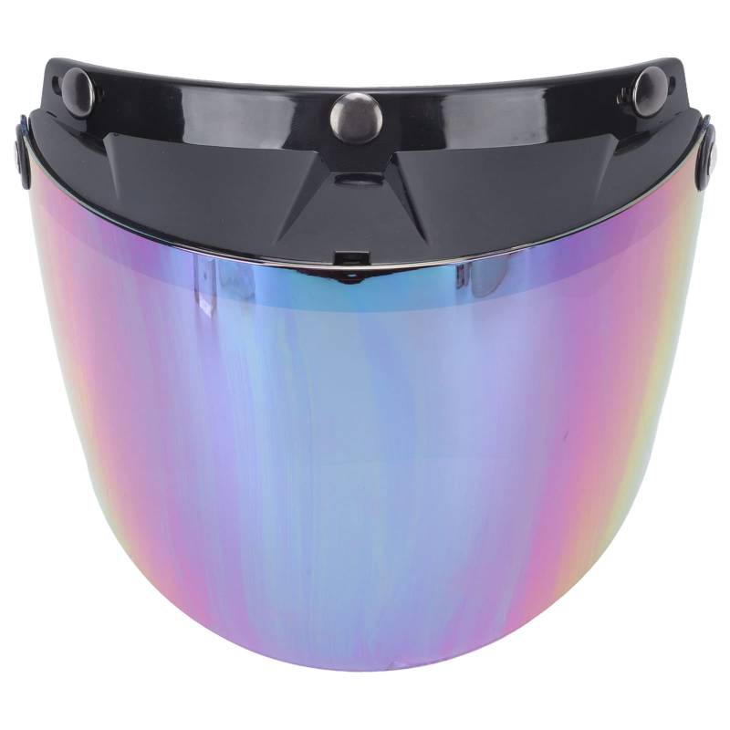 plplaaoo Motorrad -Helm -Objektiv UV -Schutz einstellbares Design Abnehmbares Metallknopfverschluss für Motorrad -Helme PC -Material (Glänzend; 3x2,6 mm) von plplaaoo