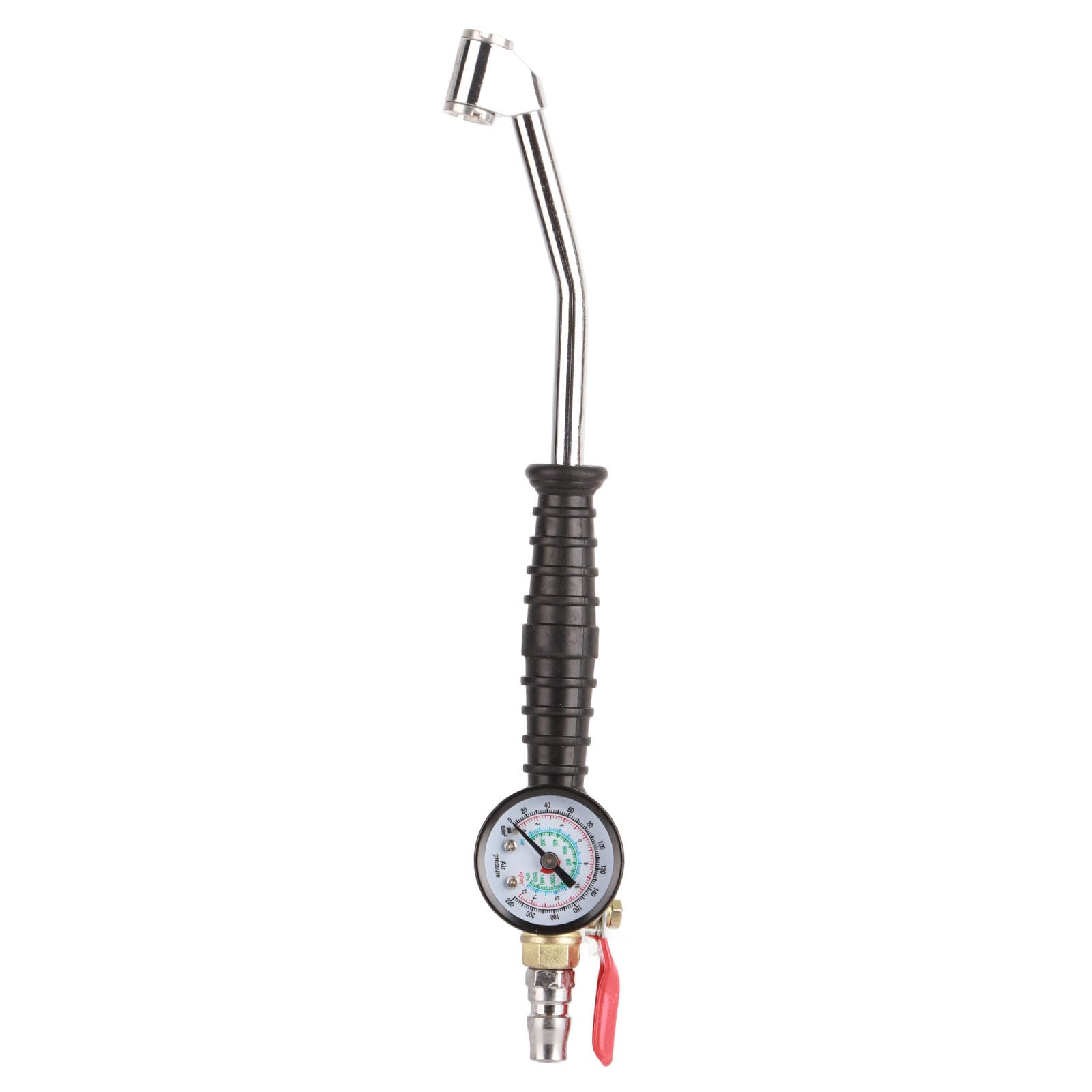 plplaaoo Reifenfüller mit Druckmesser, Kopfdüse, Zubehör, Ersatz für die Wartung von Autos, Motorrädern und Fahrrädern, Kunststofflegierung, 30 cm, leicht plplaaoo Reifenfüller mit Druckmesser, Kopfdüse, Zubehör, Ersatz für die Wartung von Autos, Motorrädern und Fahrrädern, Kunststofflegierung, 30 cm, leicht von plplaaoo