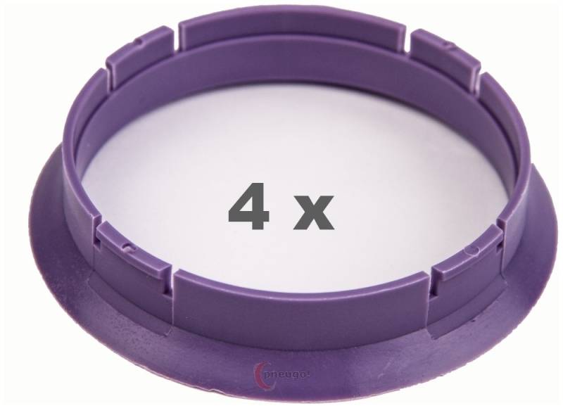 4 Zentrierringe f??r Alufelgen 64.00 mm auf 60.10 mm Kunststoff (64,00/60,10) von pneugo!