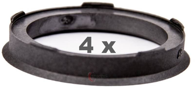 4 Zentrierringe f??r Alufelgen 67.00 mm auf 54.10 mm Kunststoff (67,00/54,10) von pneugo!